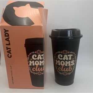 Cat Lady Box Cat Moms Club Plastic Reusable 16 oz Cup NEW Open Box